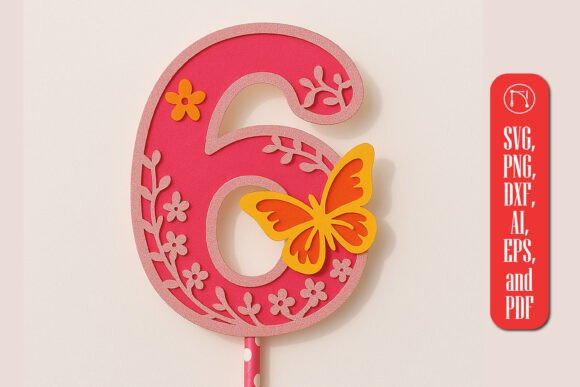 3D Butterfly #6 Topper for Celebrations