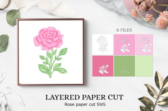 3D Rose SVG: Flowers for Digital Shops