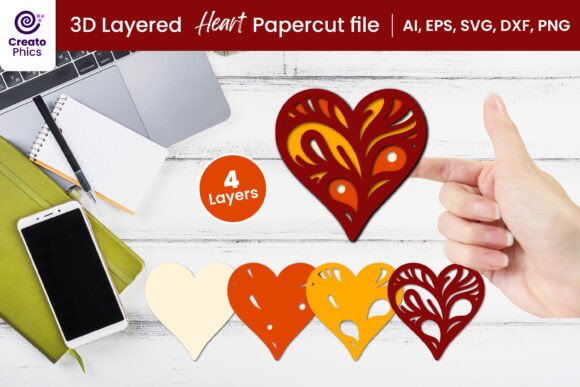 3D SVG for Valentine S Day Editorial