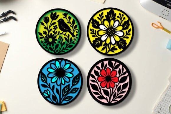 3D SVG Paper Flowers for Branding