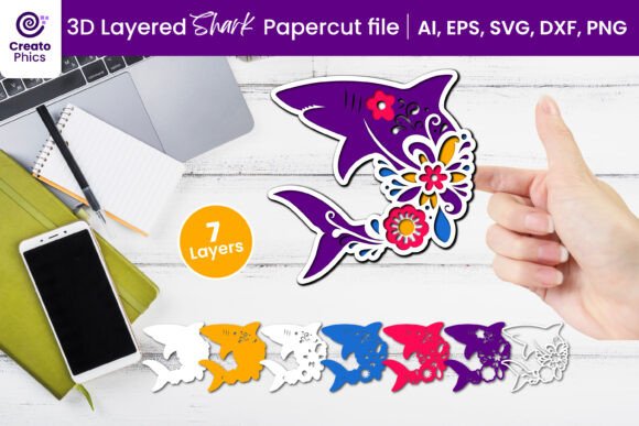 3D SVG Shark Review for Other Marketing