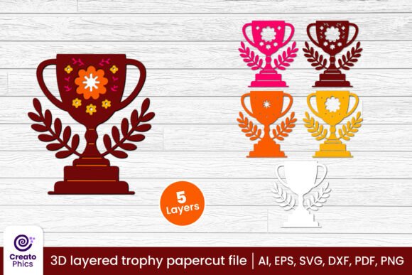 3D SVG Trophy for Sports Awards