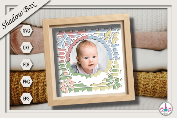 Baby Photo Frame Shadow Box with Bows Review