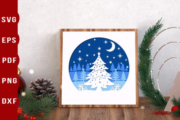 Christmas Tree Shadow Box: A 3D SVG Review