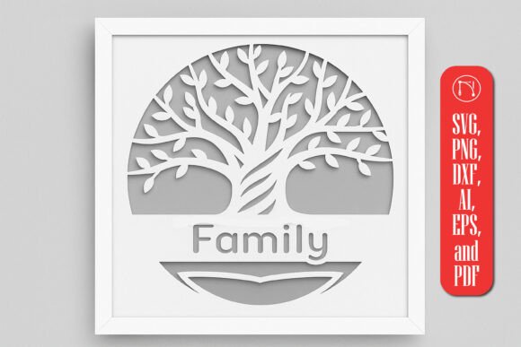 Family Themed Shadow Box SVG: 3D SVG for Shadow Boxes