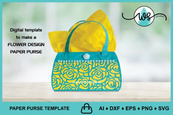 Flower Paper Purse 3D SVG for Mother's Day