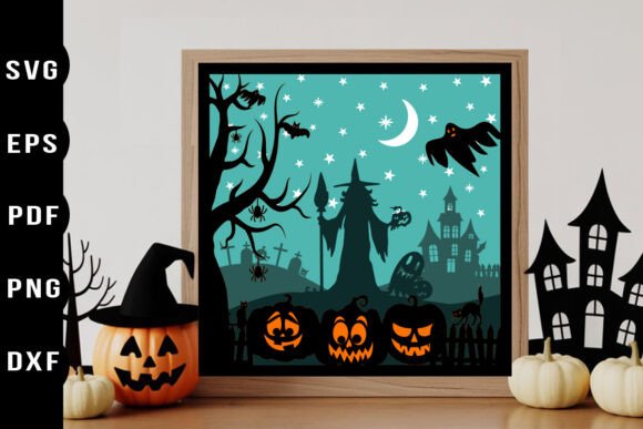 Happy Halloween Layered SVG Design: 3D SVG for Shadow Boxes