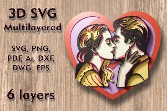 Kiss 3D SVG: Laser Cutting Freebies