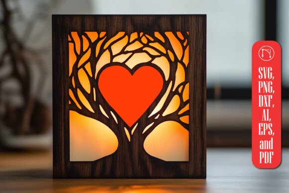 Laser Cut Tree Hearts: Valentine Laser Cutting SVG