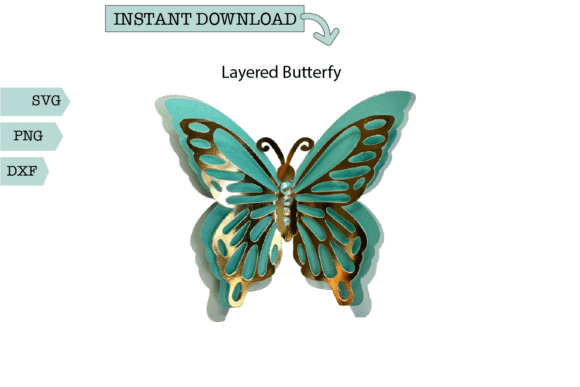 Layered Butterfly SVG: A 3D SVG for Animals Crafts