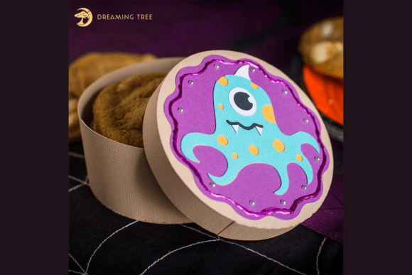 Octopus Cookie Box SVG: 3D SVG for Halloween
