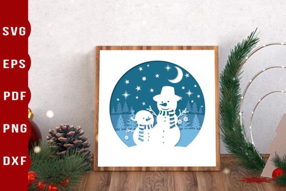 Review: 3D SVG Snowman Shadow Boxes