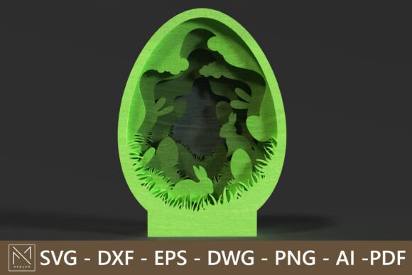 Review: Easter Egg 3D SVG, Bunny Forest 5-Layer