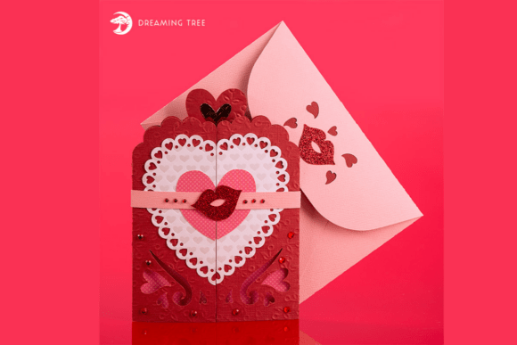 Reviewing the Valentine Gatefold Card SVG for 3D Branding